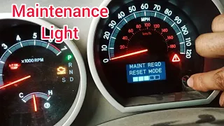 How To Reset Maint Reqd Light On Toyota Tundra