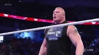 The Shield Reunites to Save Dean Ambrose Against Brock Lesnar  Raw, February 8, 2016