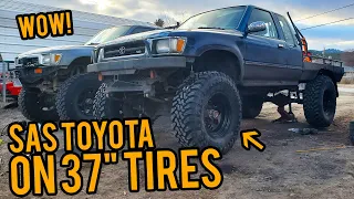 Budget SAS Toyota gets 37s! New Brakes on 85 Pickup