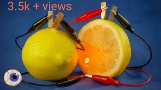 🔵Science Experiment Electricity produce by Lemon, copper wire and zinc plate