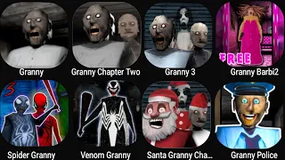 Granny,Granny Chapter two,Granny 3,Granny Barbi 2,Spider Granny,Venom Granny,Santa Granny Ch3,...