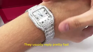 Unboxing MOISSANITE CARTIER Replica watch from MOIZZAN (FULL REVIEW)