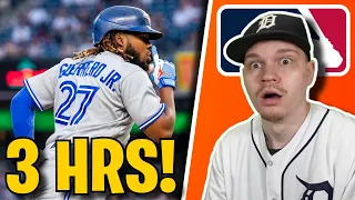 REACTING TO VLADIMIR GUERRERO JR.'S 3 HOME RUNS IN ONE GAME!! - MLB REACTIONS