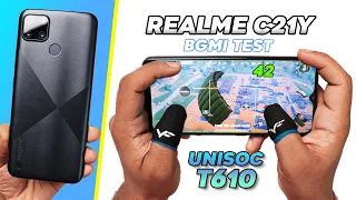 Realme C21Y BGMI Test with FPS - Heating, FPS Drop, Lag & Gyro 🔥 Unisoc T610 🔥