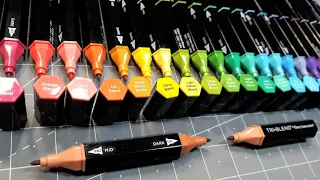 Do these weird 3 tip markers even blend? Spectrum Noir TriBlend Marker Review