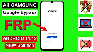 Without PC All Samsung FRP Bypass 2022 | No Alliance Shield | Google Account Unlock Android 11/12