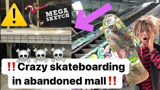 CRAZY SKATEBOARDING IN ABANDONED MALL!!!