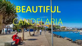 TENERIFE - Candelaria Spain 🇪🇸 🔴 NEW Beautiful Walking Tour in Canary Islands [4K UHD]