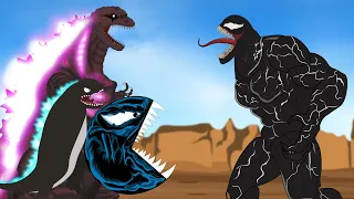 Godzilla vs Shin Godzilla - PAC-MAN:  Venom Attack | Godzilla Cartoon Funny