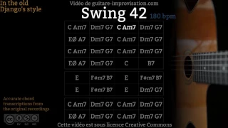 Swing 42 (180 bpm) - Gypsy jazz Backing track / Jazz manouche