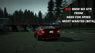 RED BMW M3 GTR FROM NFS MOST WANTED (BETA) IN NFS WORLD 2021