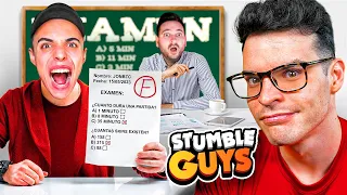 Youtubers se Enfrentan al Exámen de Stumble Guys!