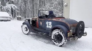 Tire Chains on 1929 Ford Model A