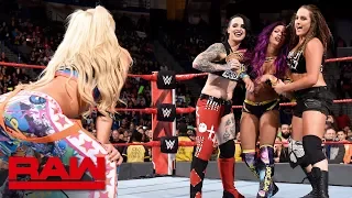 The Riott Squad attack Bayley and Sasha Banks: Raw, April 16, 2018