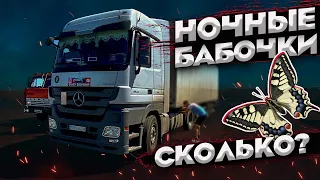 Дальнобой. НОЧНЫЕ БАБОЧКИ на трассе! Про дороги в Казахстане! Дальнобой по России.