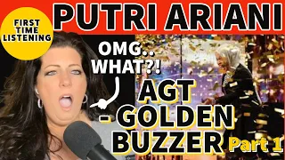 FIRST TIME LISTENING TO PUTRI ARIANI AGT GOLDEN BUZZER SIMON COWELL, PART 1 | REACTION VIDEO