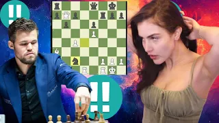 Perfect chess game 9 . Magnus Carlsen vs Alexandra Botez