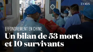 Effondrement d'un immeuble en Chine: un bilan définitif de 53 morts et 10 survivants