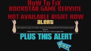 ⚠️ROCKSTAR GAME SERVICE NOT AVAILABLE RIGHT NOW ⚠️