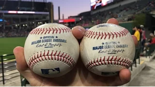 Catching TWO HOME RUNS during ONE GAME at Progressive Field!!