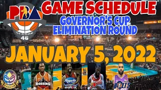 PBA GAME SCHEDULE( JAN. 5, 2022 ) WEDNESDAY|PBA GOVERNOR'S CUP|MAGNOLIA VS BLACKWATER/ALASKA VS MER