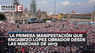 Así fue la marcha en CDMX y el mensaje de López Obrador por sus 4 años de gobierno