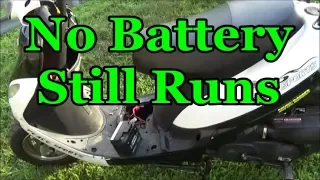 Will A Scooter Start And Run With No Battery? 50cc