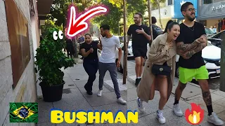 Bushman Prank: Scaring Beautiful Brazilian ladies in São Paulo 🇧🇷