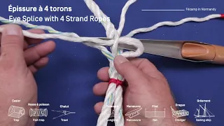 épissure à 4 torons/Eye splice with 4 stand ropes