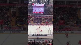 Арена «Мегаспорт» во время хоккея Спартак - ЦСКА