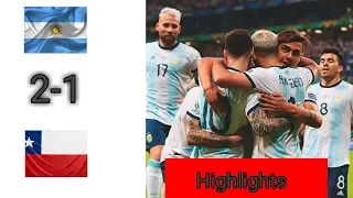 Argentina vs Chile 2-1 goals full match highlights & all goals