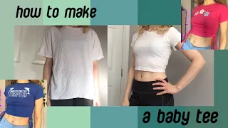 How to make a baby tee (updated) 🪡   How to resize a t-shirt! 🪡  Men's t-shirt to baby tee