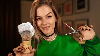 ASMR Most Relaxing Shaving & Haircut  (Short Hair) Personal Attention