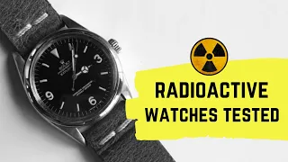 Radioactive watches tested: Radium lume, Tritium, Promethium (Rolex Explorer 1016, Seiko, CertinaDS)