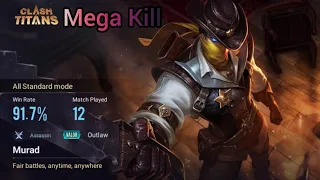 Clash of Titans Guide best jungler assassin Murad mega kill gameplay. #clashoftitans