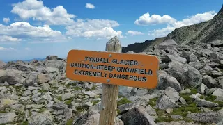 Hallett Peak 12,713 Ft. Flattop Mtn. 12,324 Ft. And Tyndall Glacier, Rocky Mtn. NP, Colorado