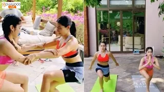 Friends who sweat together, Stay together |Janhvi Kapoor & Sara Ali Khan workout Together |Bollywood