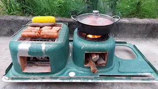 DIY Cement Stove From The Sink Is Both Easy And Save Firewood