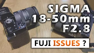 Sigma 18-50mm F2.8 | ZOOM FOCUSING ISSUE | Low Light Test on SONY and FUJI