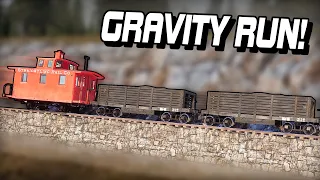 "Driving" a Gravity Powered Train Down a Mountain with Only Brakes in Railroads Online!