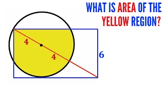 Can you find the area of the Yellow shaded region? | #math #maths