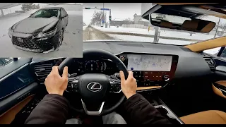 2023 Lexus NX350h Luxury - POV Test Drive 3D Audio - Winter Storm Edition