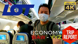 TRIP REPORT (4K) - LOT POLISH AIRLINES LO45 FLIGHT ECONOMY CLASS WAW - YYZ