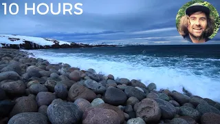 Ocean Waves Crashing & Icy Blowing Wind off the Arctic Coast | Relaxing Nature White Noise for Sleep