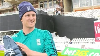 Jason Roy with his kit, bats & padding up routine