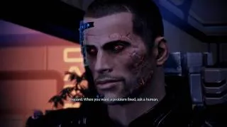 Mass Effect 2 Renegade Shepard giving lecture to an Asari Bitch