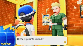 Pokémon let's Go Pikachu | Beating 3rd Gym Leader Electric Lt. Surge - Vermilion City