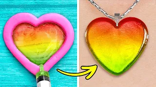 CUTE DIY JEWELRY 💗🌈 || Fantastic Mini Crafts With Polymer Clay, Resin, Glue Gun And 3D-Pen