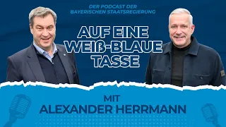 „Auf eine weiß-blaue Tasse“: Ministerpräsident Dr. Markus Söder und Alexander Herrmann - Bayern