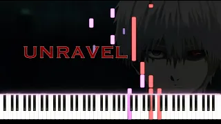 [MIDI + SHEET] Unravel  - Tokyo Ghoul - Piano Tutorial (intermediate)